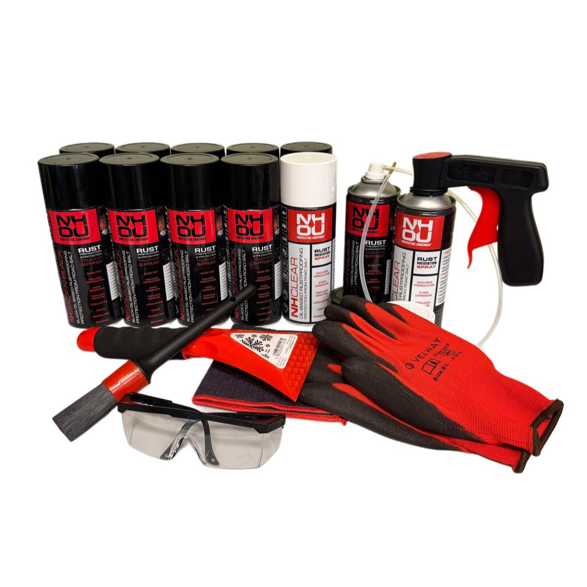 NHOU® Complete Rust Protection Bundle – 12 × 400ml + Accessories, 12 × 400ml
