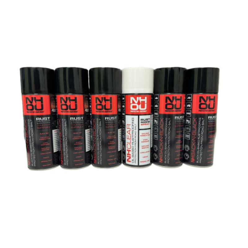 NHOU® Black & Clear Rust Prevention Spray Set – 6 × 400ml, 6 × 400ml