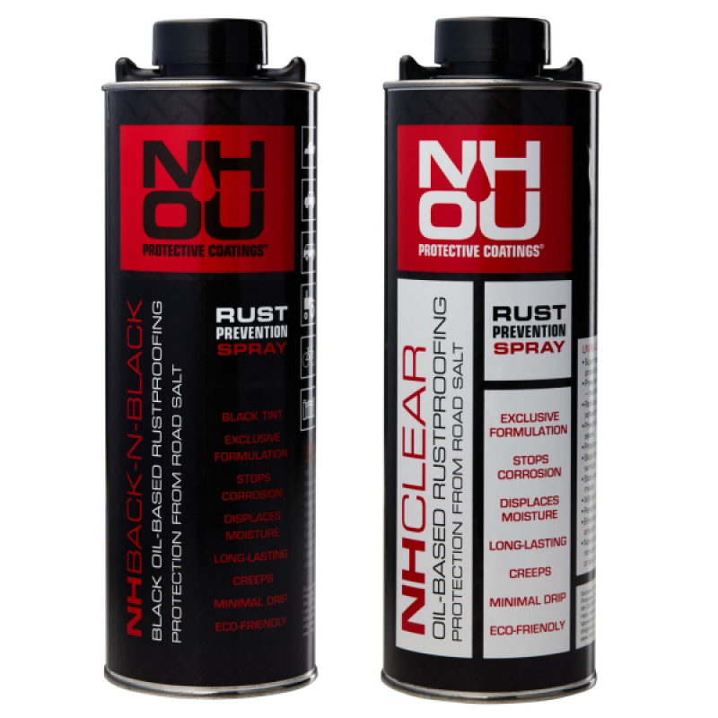 NHOU® Clear & Black Rust Prevention Oil Coating Set – 2 × 1L, 2 × 1L