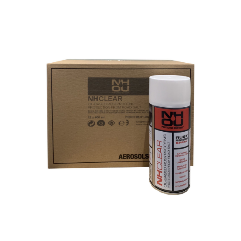 NHOU® Clear Rust Prevention Spray – 12 × 400ml Master Box, 12 × 400ml