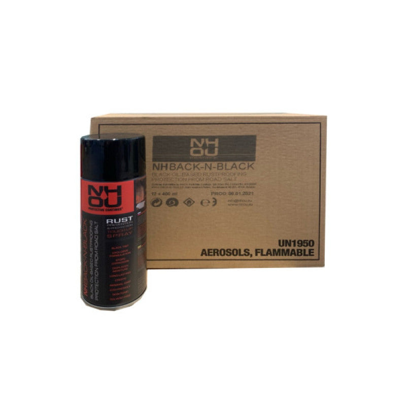 NHOU® Black Rust Prevention Spray – 12 × 400ml Master Box, 12 × 400ml