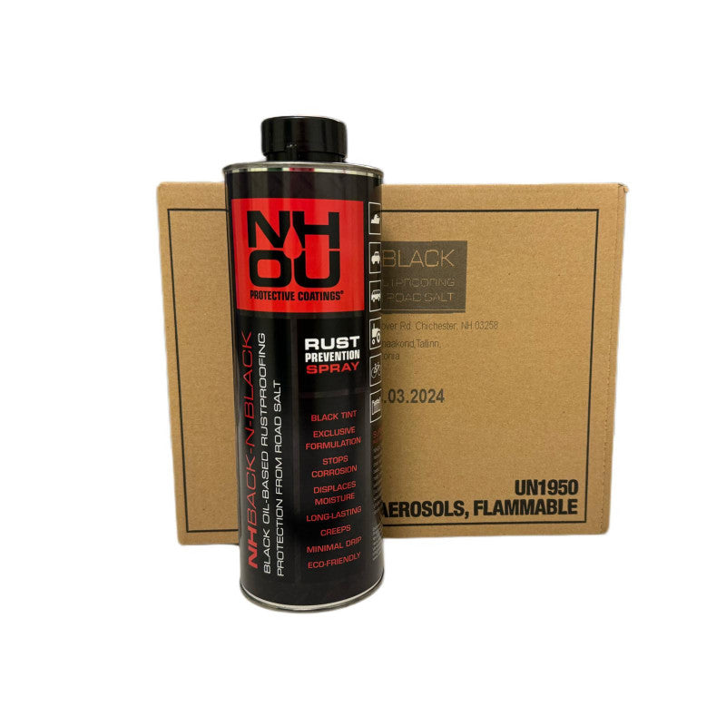 NHOU® Black Rust Prevention Oil Coating – 6 × 1L Master Box, 6 × 1L
