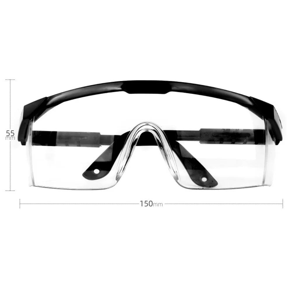Clear Anti-Fog Safety Glasses – Adjustable Splash & Dust Protection, Rustproofing Accessory