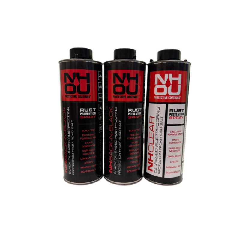 NHOU® Black & Clear Rust Prevention Oil Coating Set – 3 × 1L, 3 × 1L